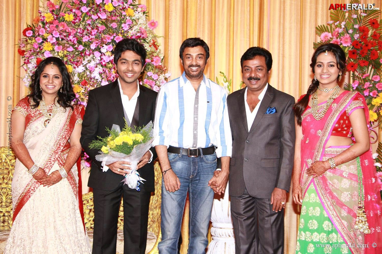 G V Prakash Kumar Saindhavi Reception Photos