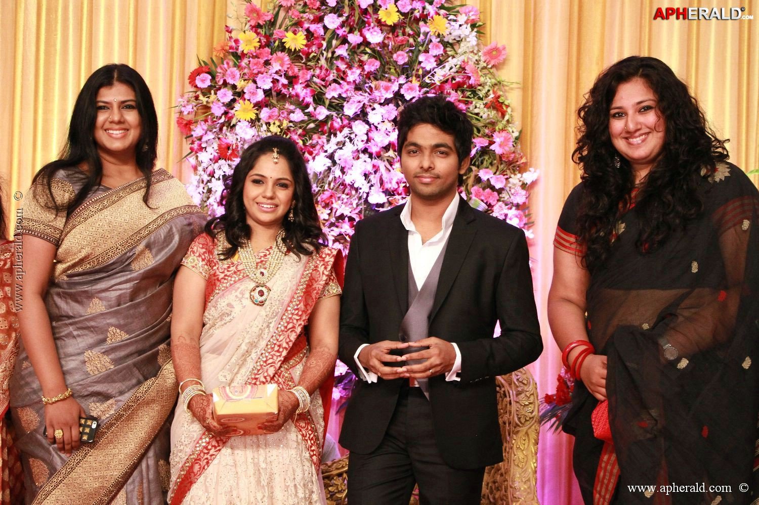 G V Prakash Kumar Saindhavi Reception Photos