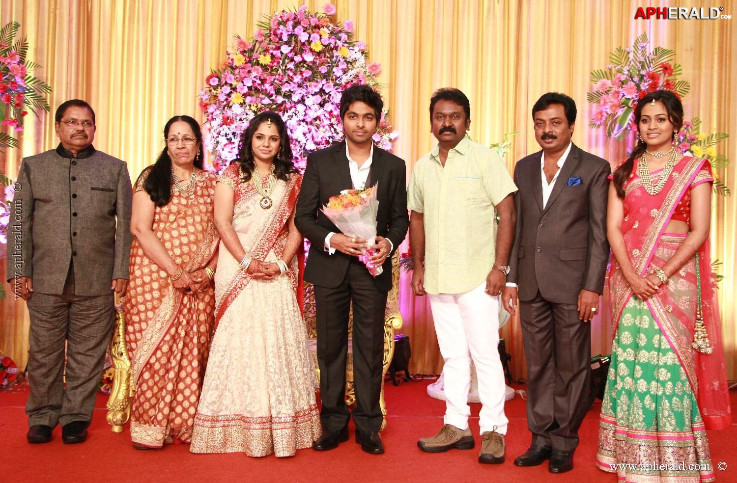 G V Prakash Kumar Saindhavi Reception Photos