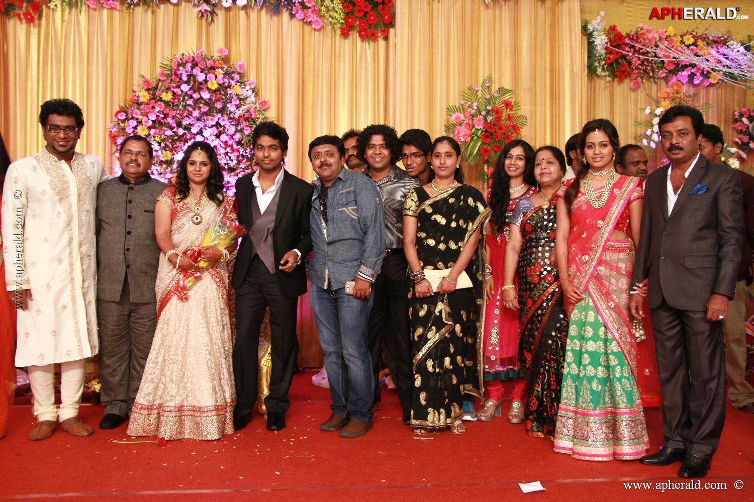 G V Prakash Kumar Saindhavi Reception Photos