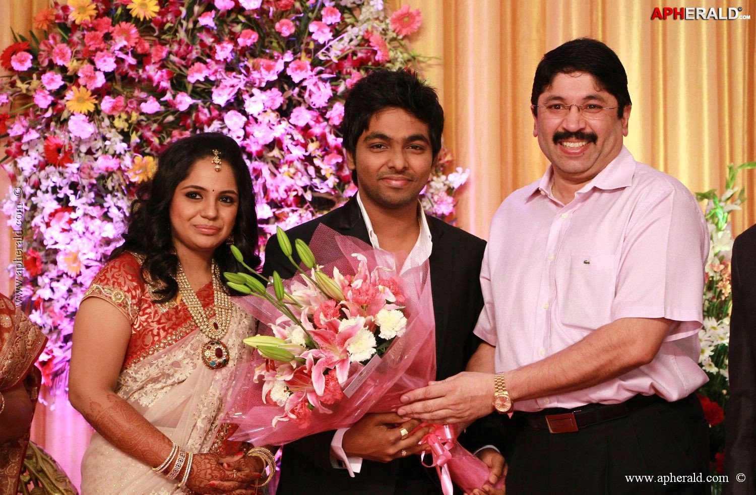 G V Prakash Kumar Saindhavi Reception Photos