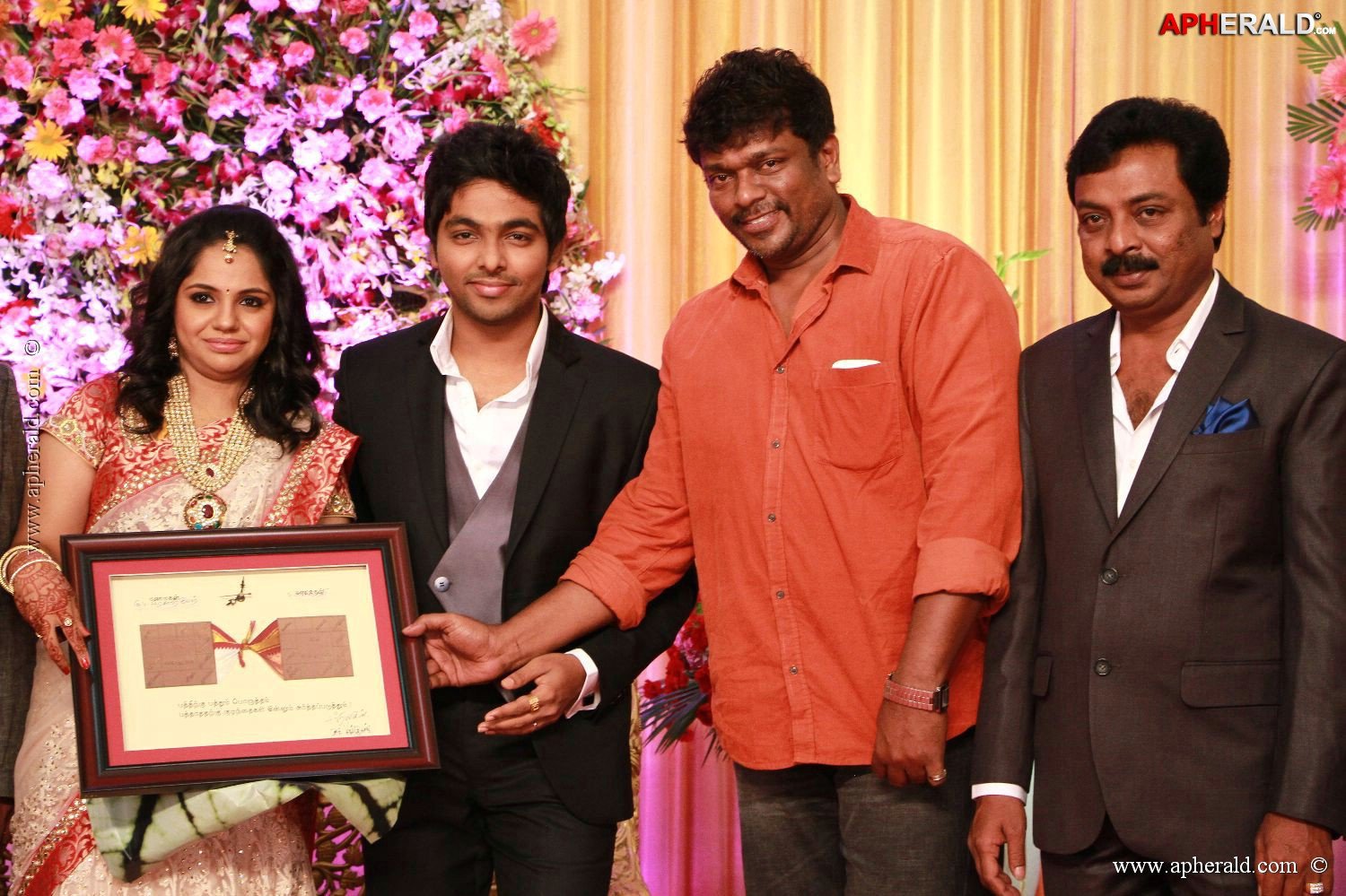 G V Prakash Kumar Saindhavi Reception Photos