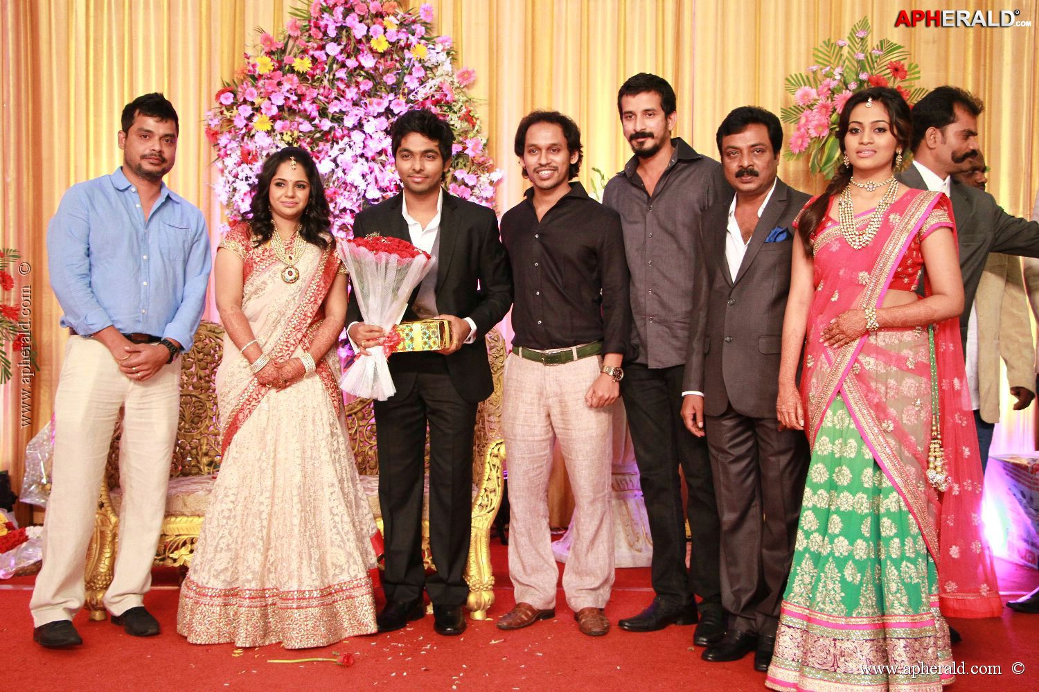 G V Prakash Kumar Saindhavi Reception Photos