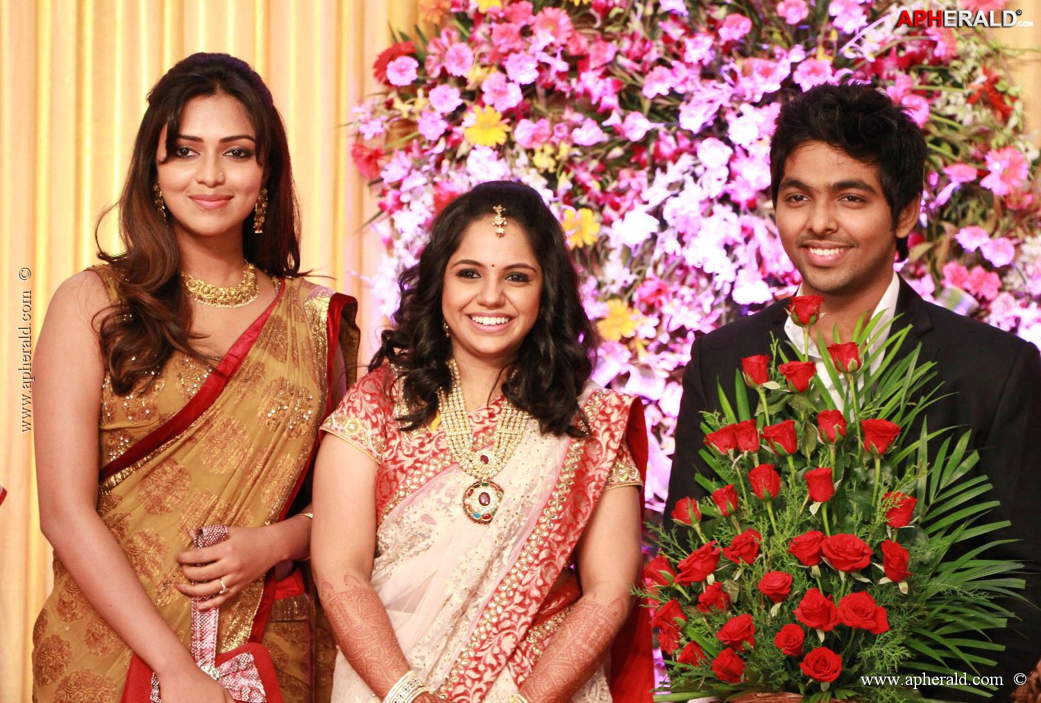 G V Prakash Kumar Saindhavi Reception Photos