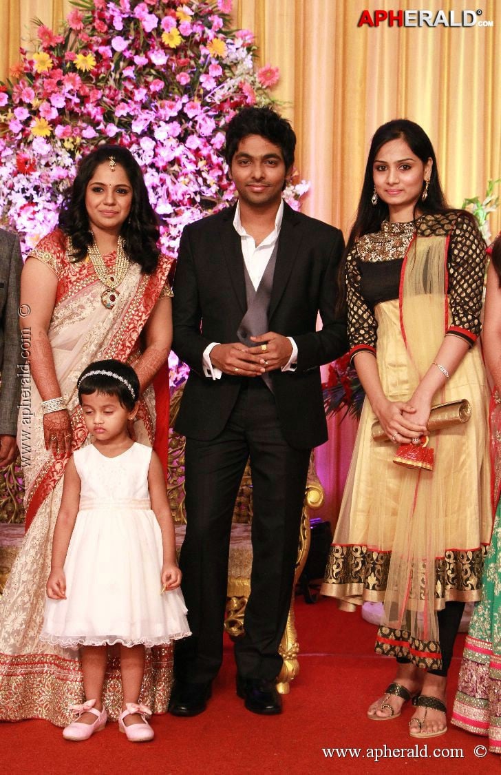 G V Prakash Kumar Saindhavi Reception Photos