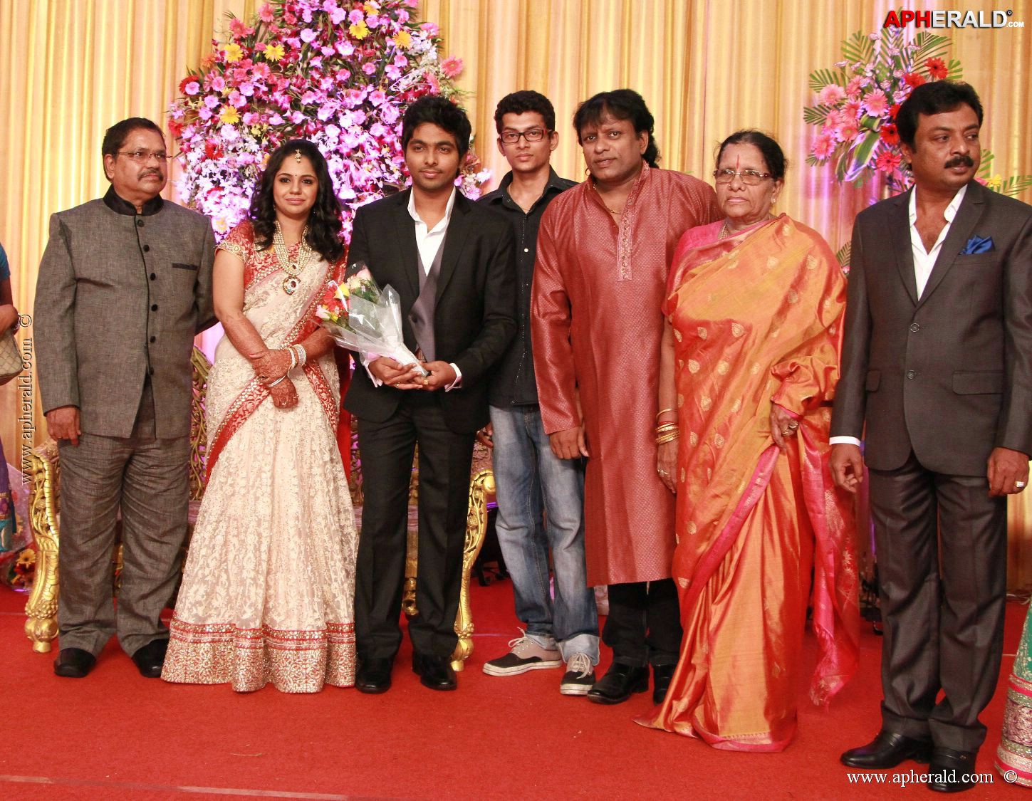 G V Prakash Kumar Saindhavi Reception Photos