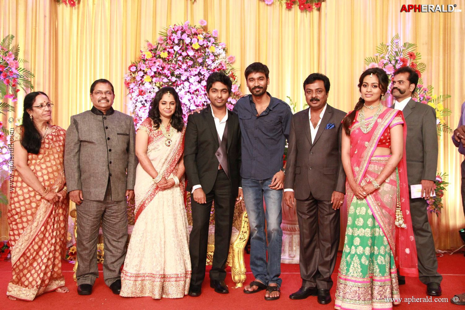 G V Prakash Kumar Saindhavi Reception Photos