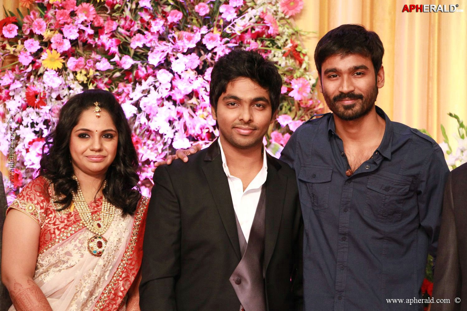 G V Prakash Kumar Saindhavi Reception Photos