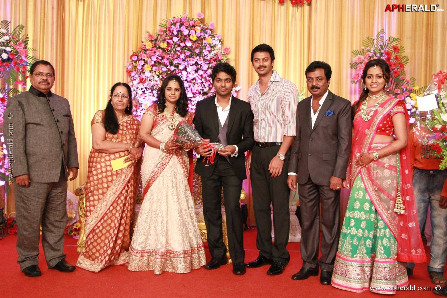 G V Prakash Kumar Saindhavi Reception Photos