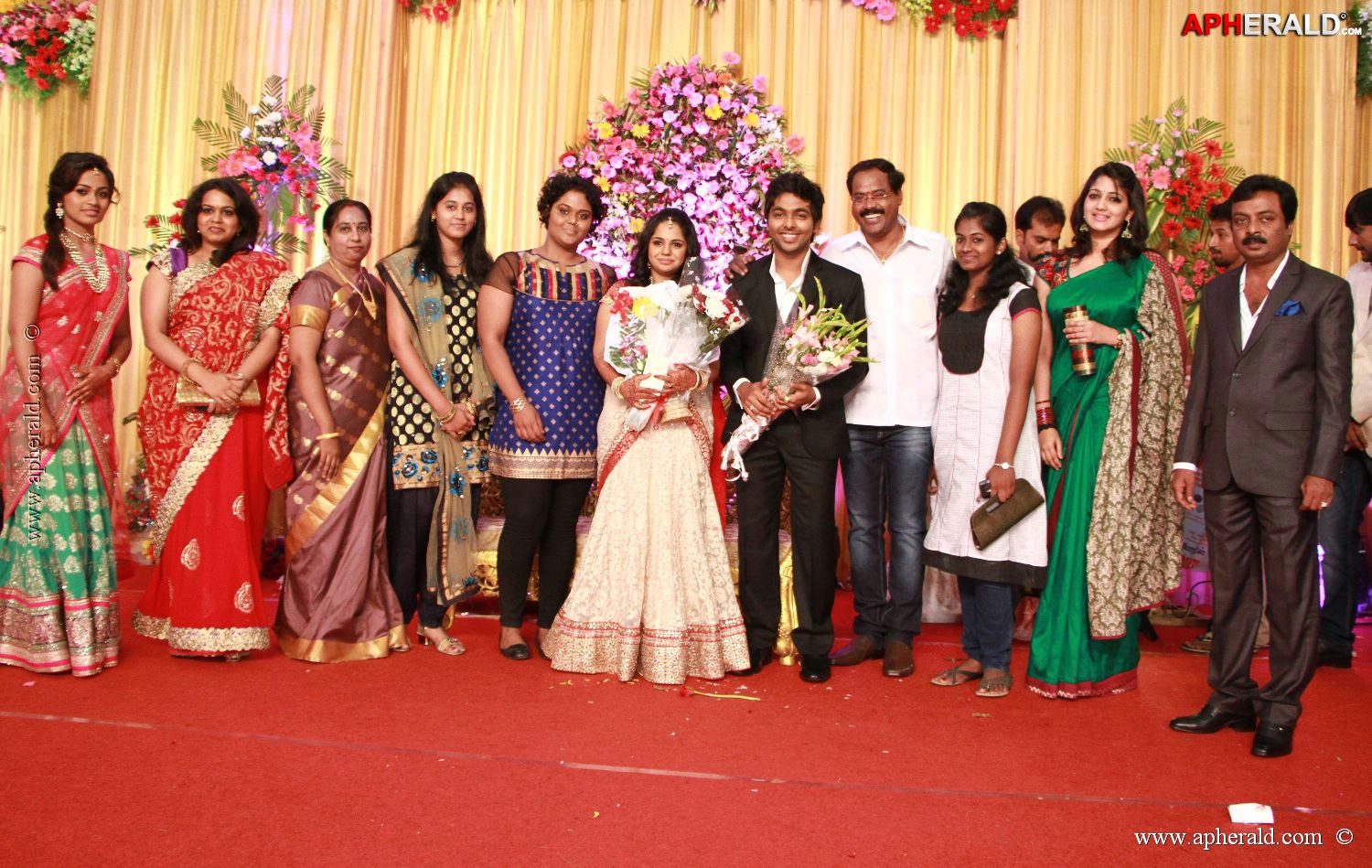 G V Prakash Kumar Saindhavi Reception Photos