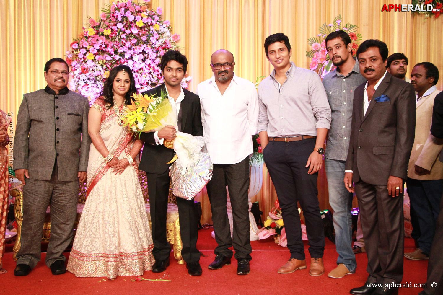 G V Prakash Kumar Saindhavi Reception Photos