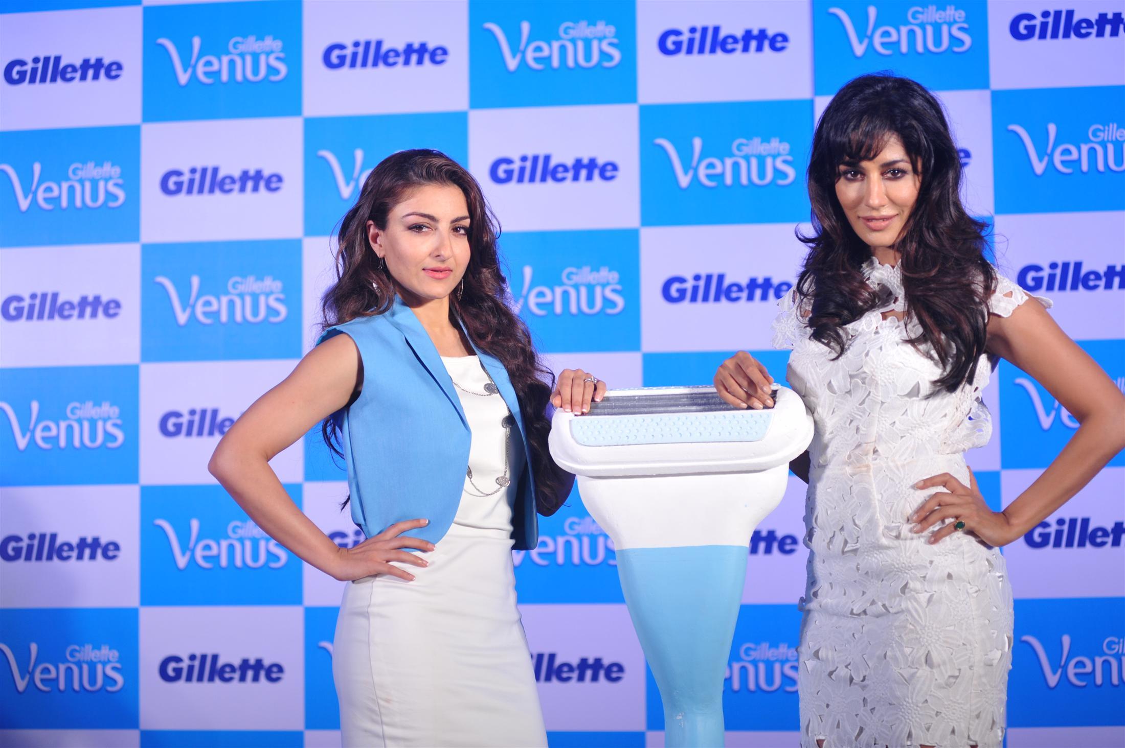 Chitrangda n Soha Ali Launch Gillette Venus Satin Care Shave Gel