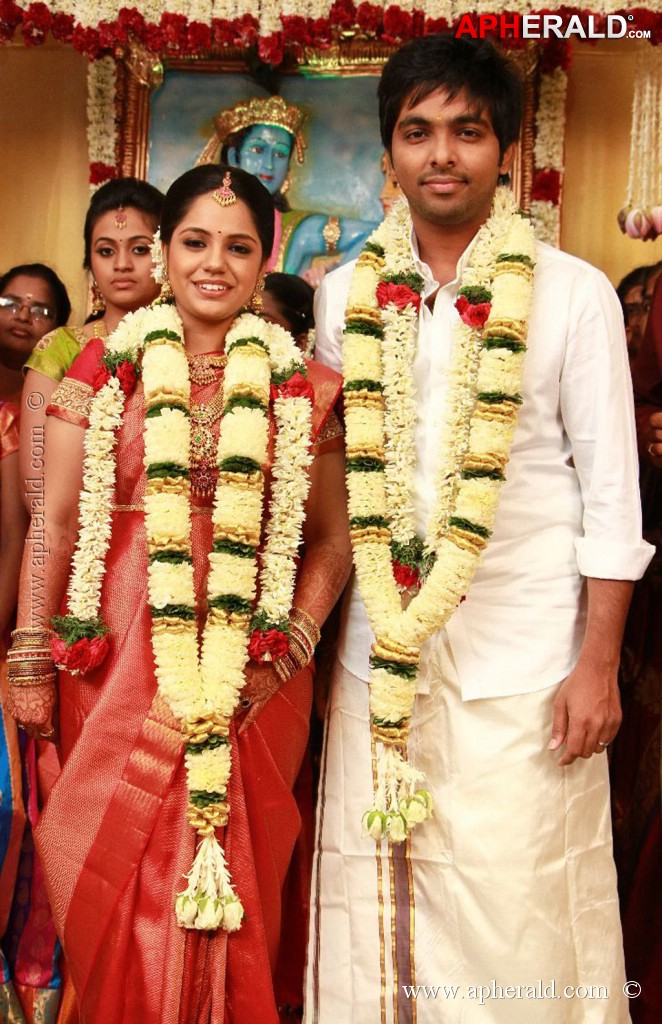 GV Prakash Kumar and Saindhavi Wedding Photos