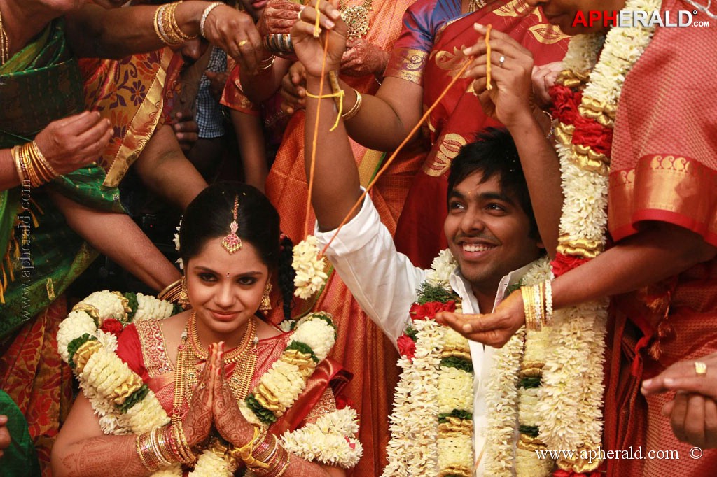 GV Prakash Kumar and Saindhavi Wedding Photos