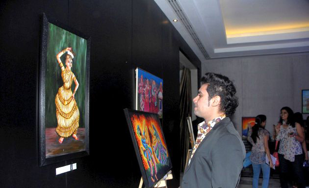 Indian Foot Painting Art Exhibition Pics