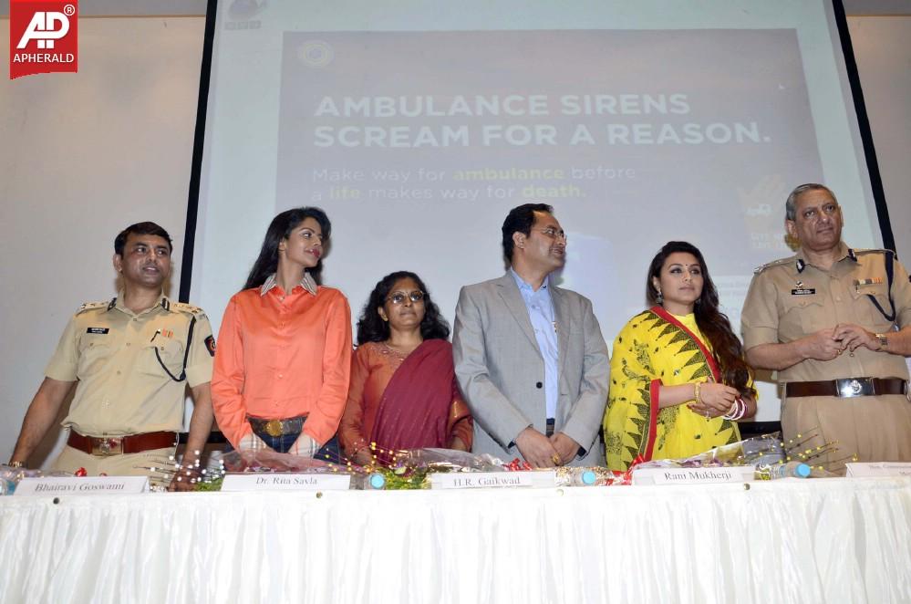 Rani Mukerji at Launch Of Initiative Give Way for Ambulance