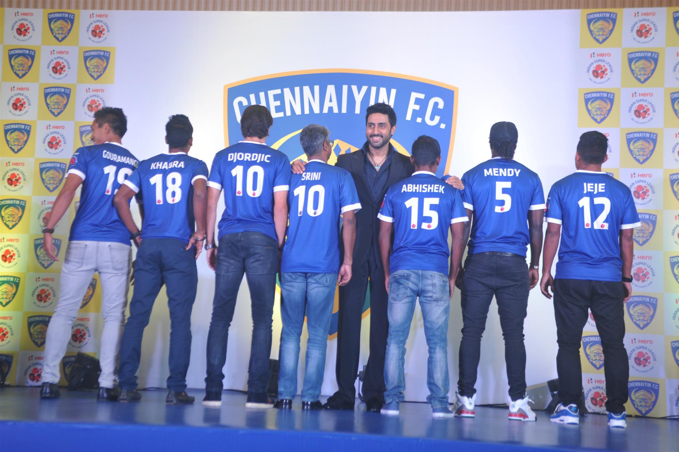 Abhishek Bachchan at ISL Team Chennaiyin FC Launch