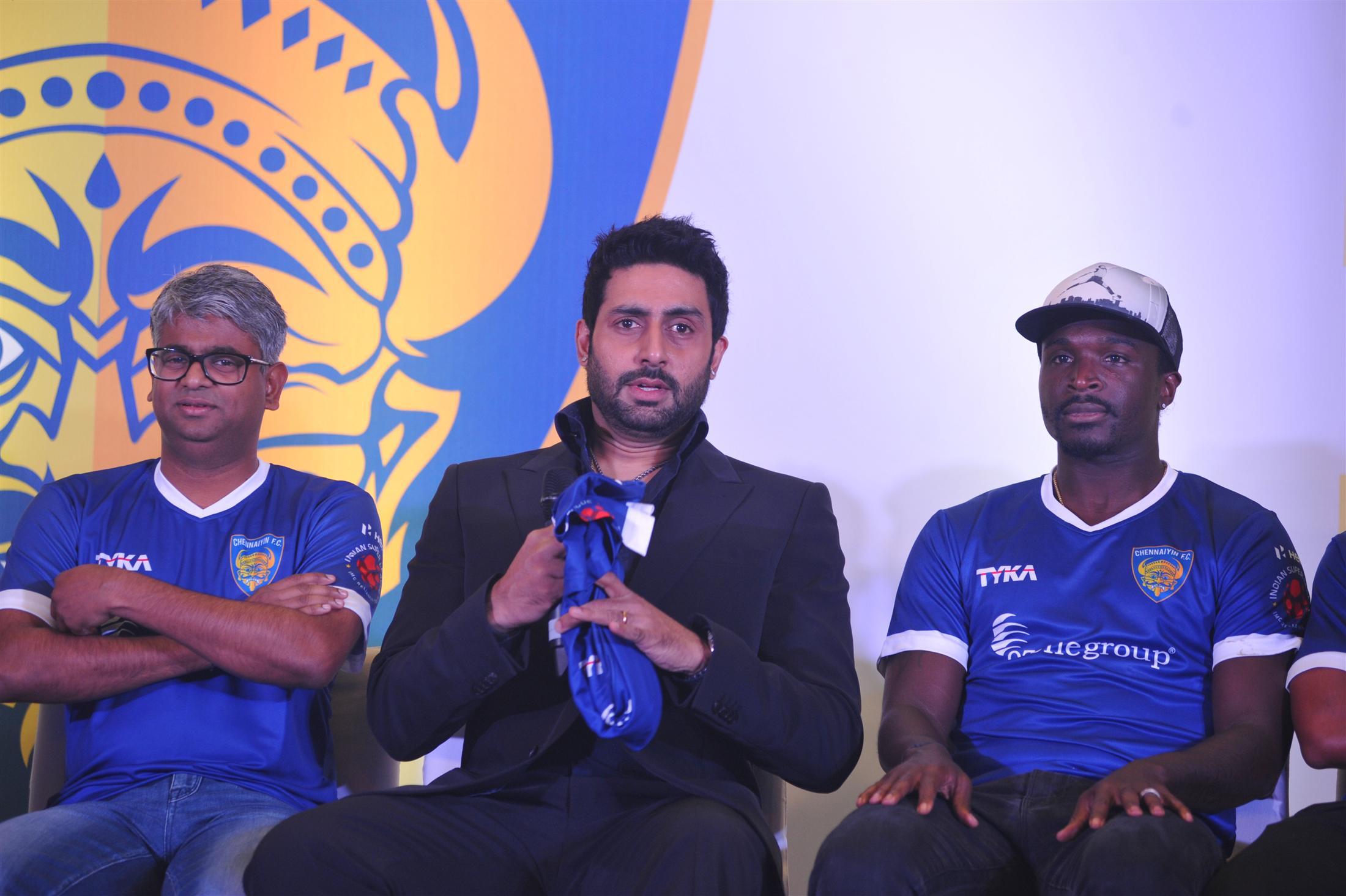 Abhishek Bachchan at ISL Team Chennaiyin FC Launch