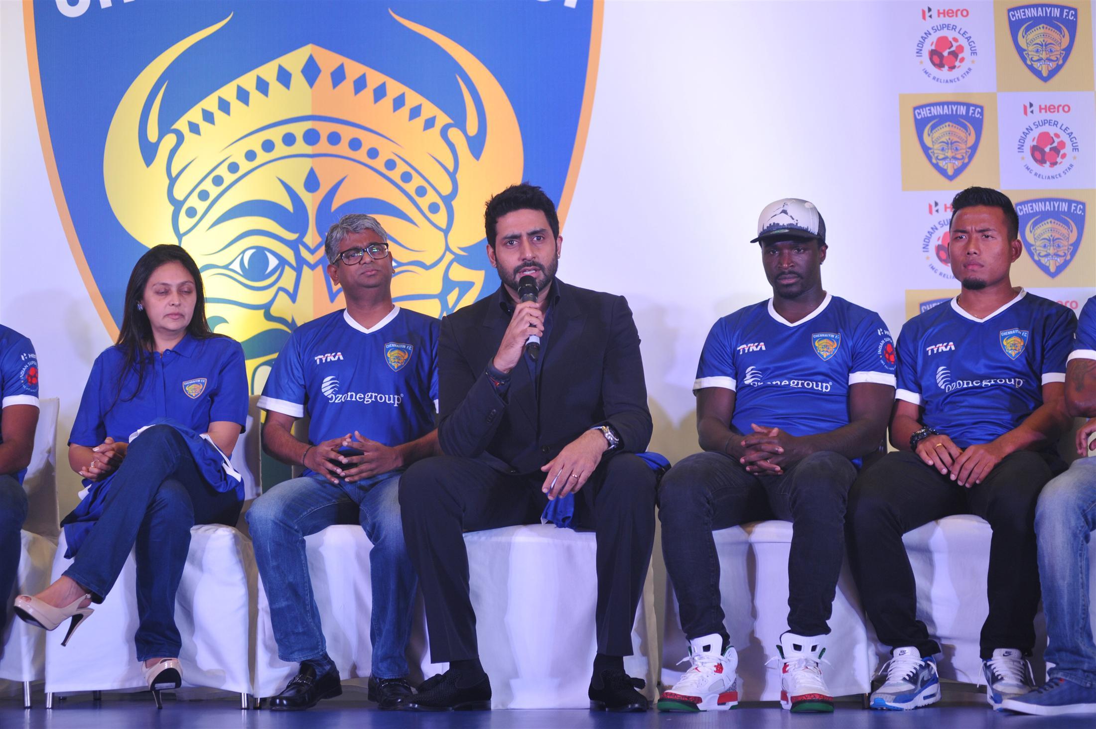 Abhishek Bachchan at ISL Team Chennaiyin FC Launch