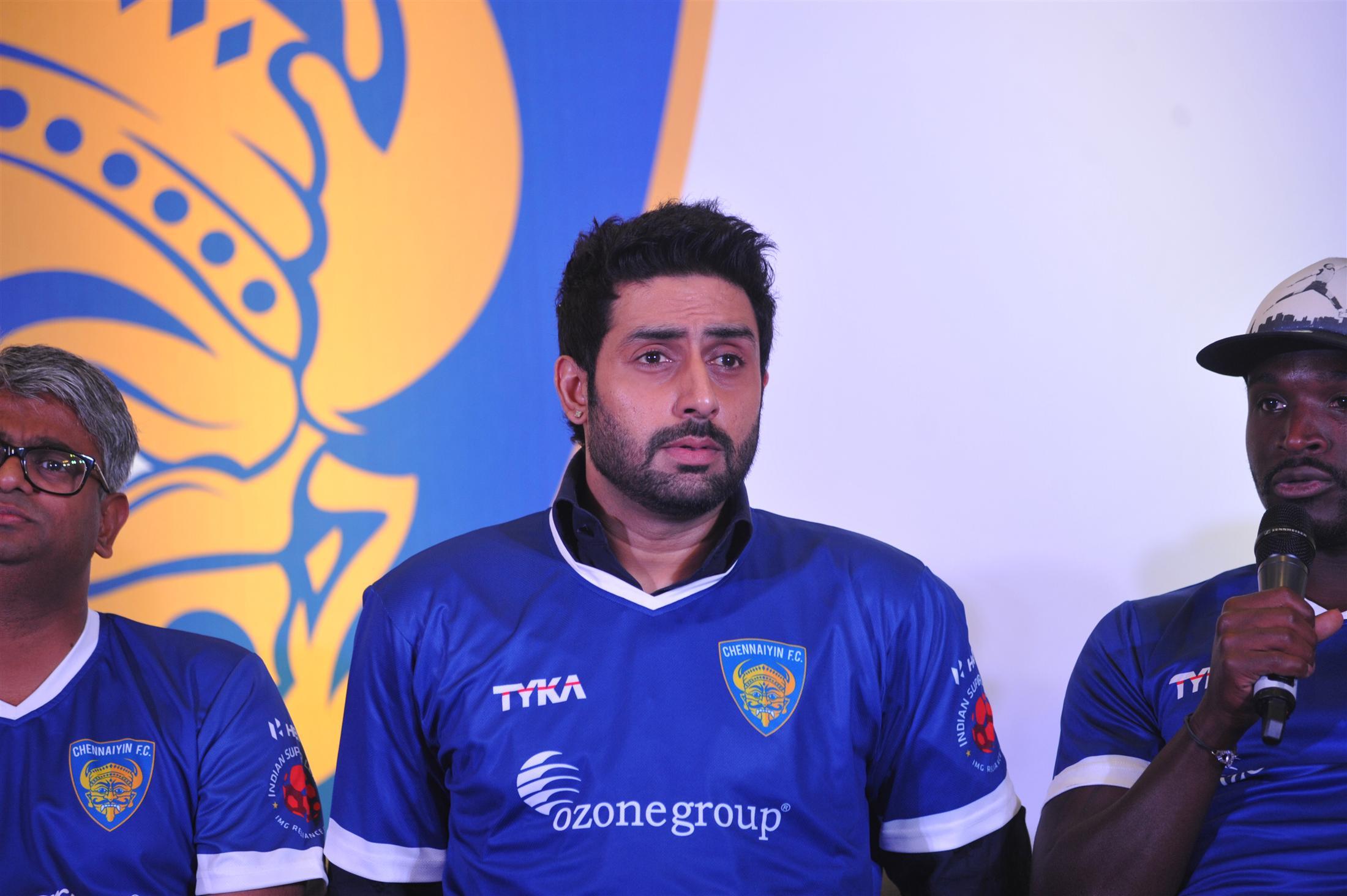 Abhishek Bachchan at ISL Team Chennaiyin FC Launch