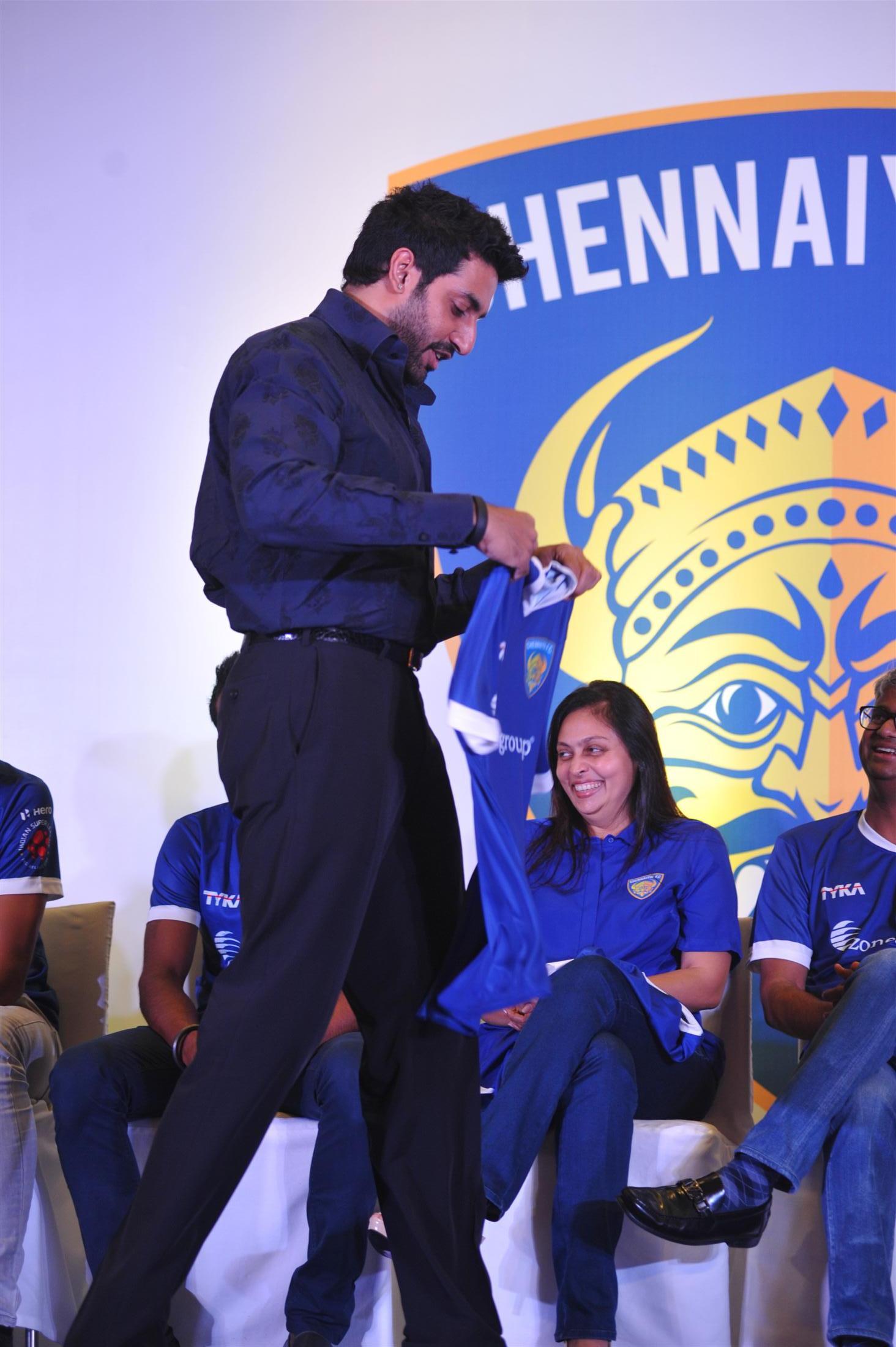 Abhishek Bachchan at ISL Team Chennaiyin FC Launch