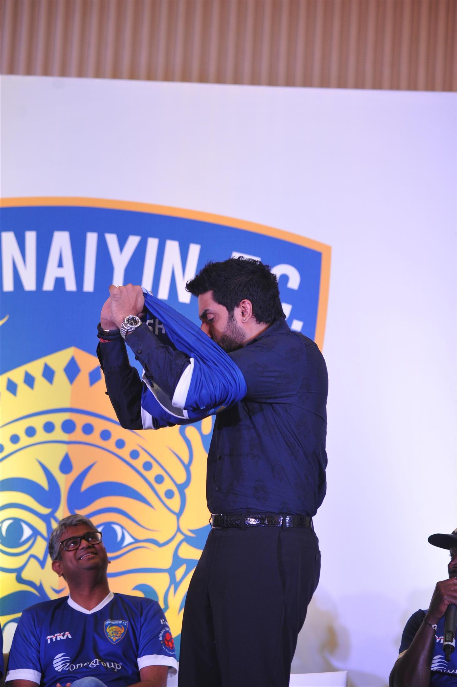 Abhishek Bachchan at ISL Team Chennaiyin FC Launch