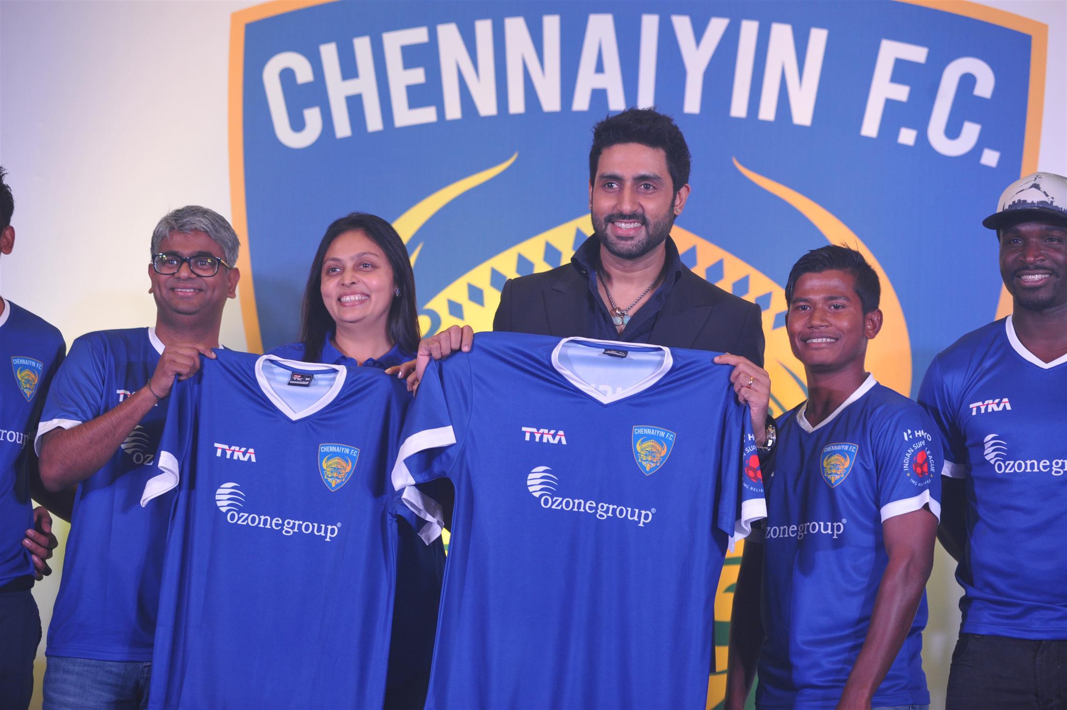 Abhishek Bachchan at ISL Team Chennaiyin FC Launch