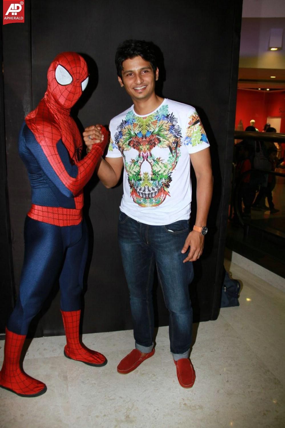 Jiiva Unveils Spiderman at Forum Mall