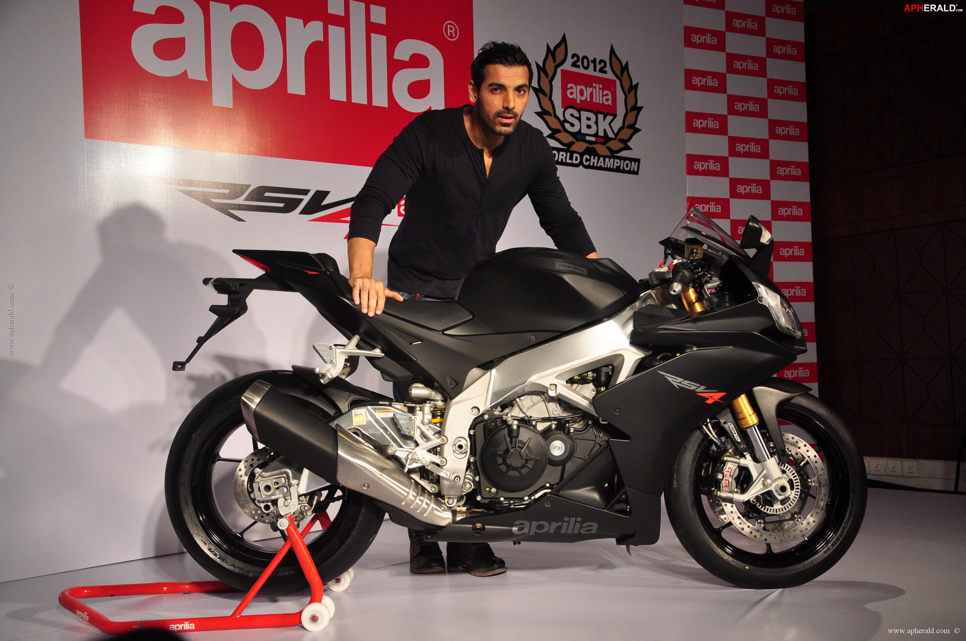 John Abraham owns an Black Aprilia RSV4
