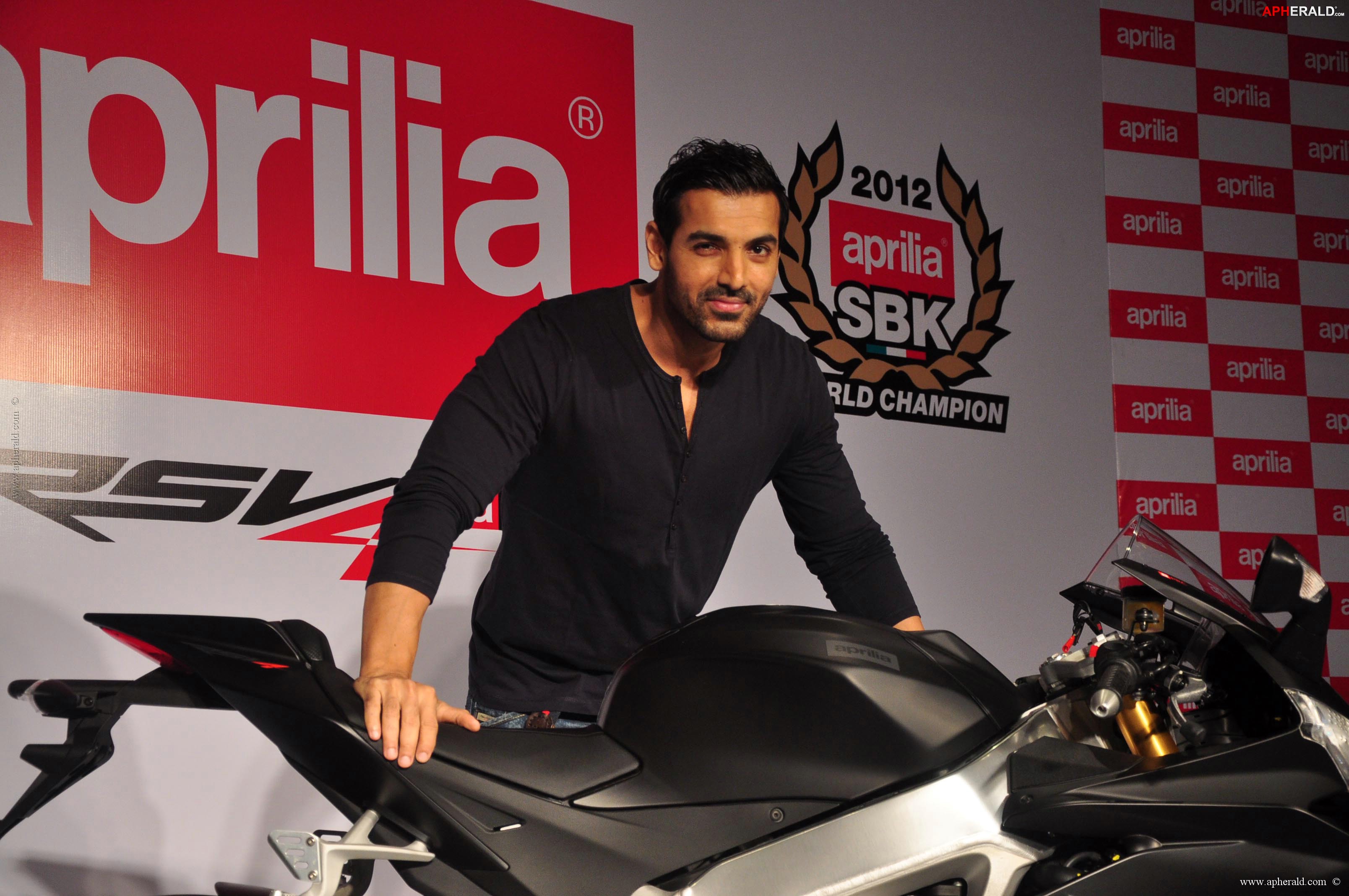 John Abraham owns an Black Aprilia RSV4