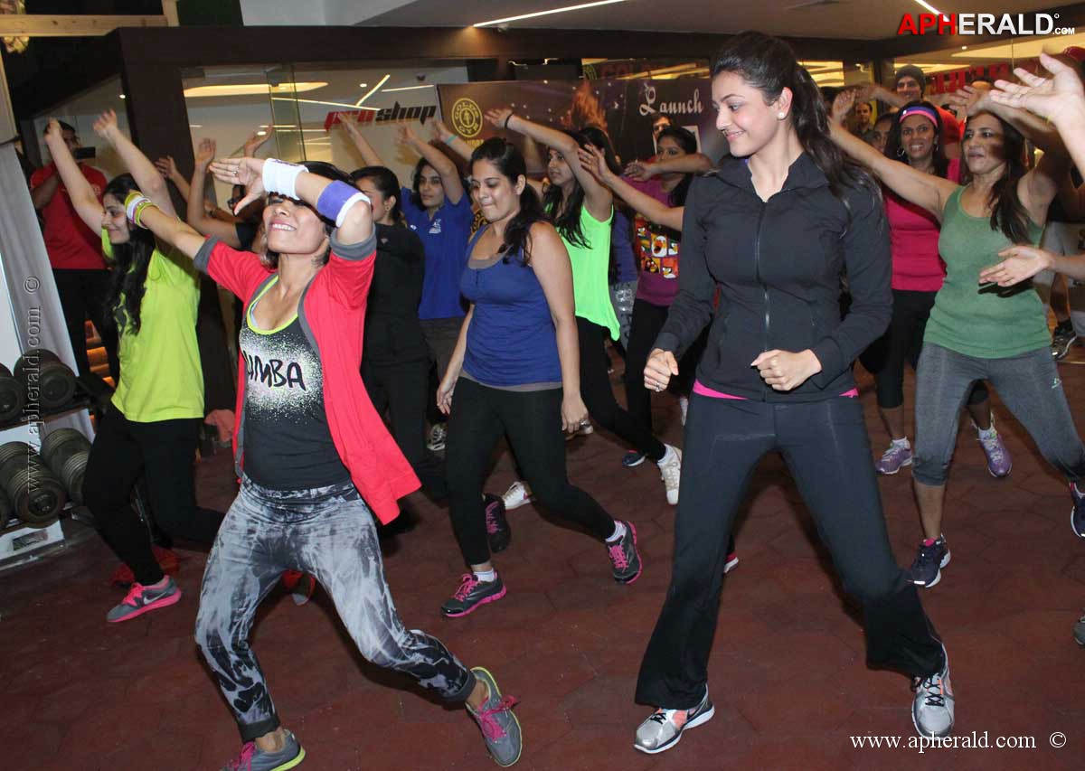 Kajal Agarwal launches Zumba session at Golds Gym
