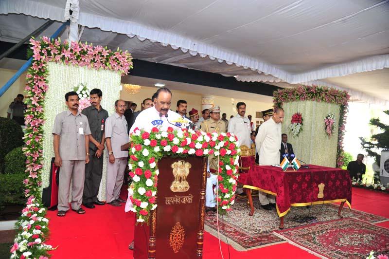 KCR sworn in as First CM