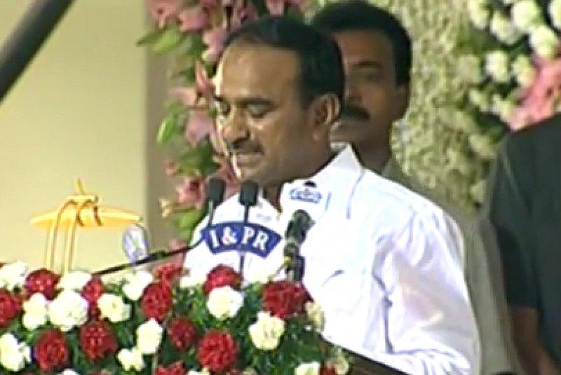 KCR sworn in as First CM