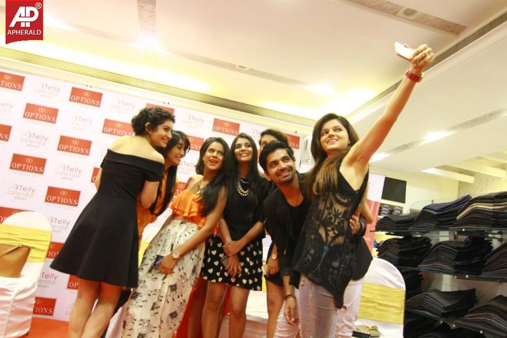 Tv Celebs Visit Option's Mall Before Telly Calender Shoot