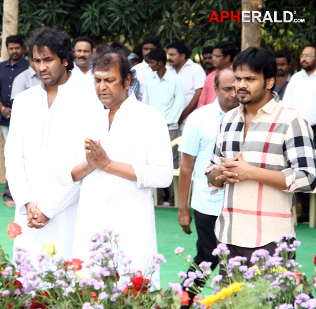 Mohan Babu Father 11th Day Ceremony Photos