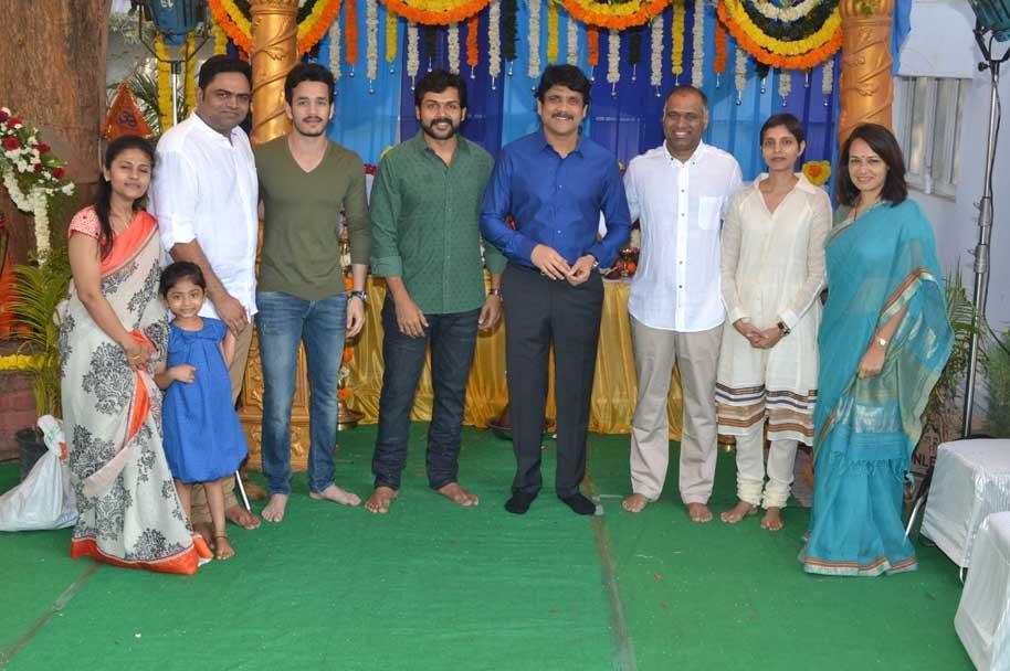 Nagarjuna and Karthi Multistarrer Movie Launch Photos
