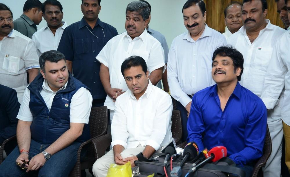 Nagarjuna and Ktr Launches Shooting Center