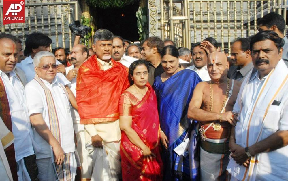 Nara Chandrababu Naidu Visited Tirumala