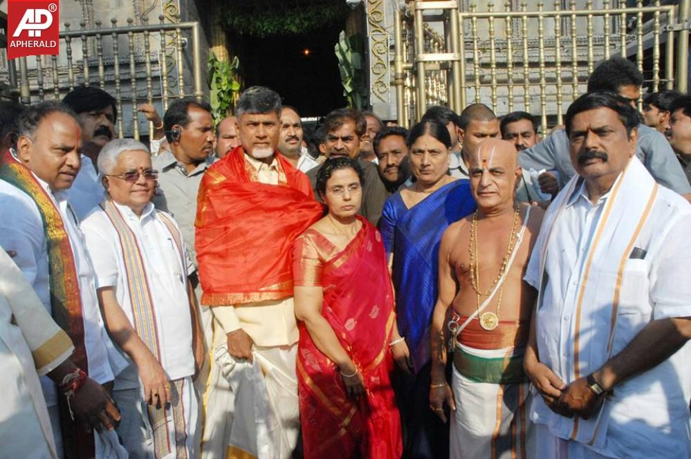 Nara Chandrababu Naidu Visited Tirumala