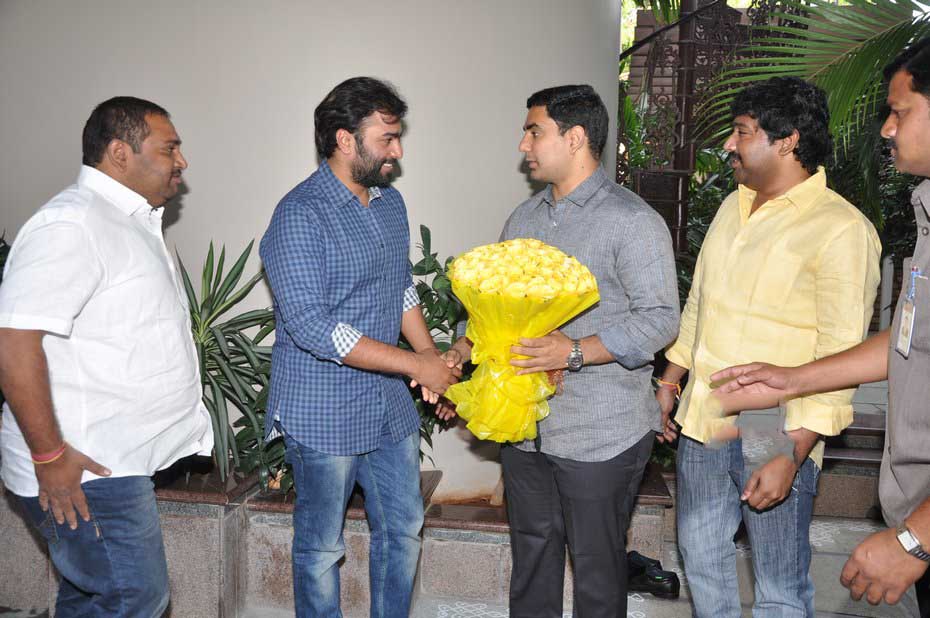 Nara Rohit At Nara Lokesh Birthday Celebrations Photos