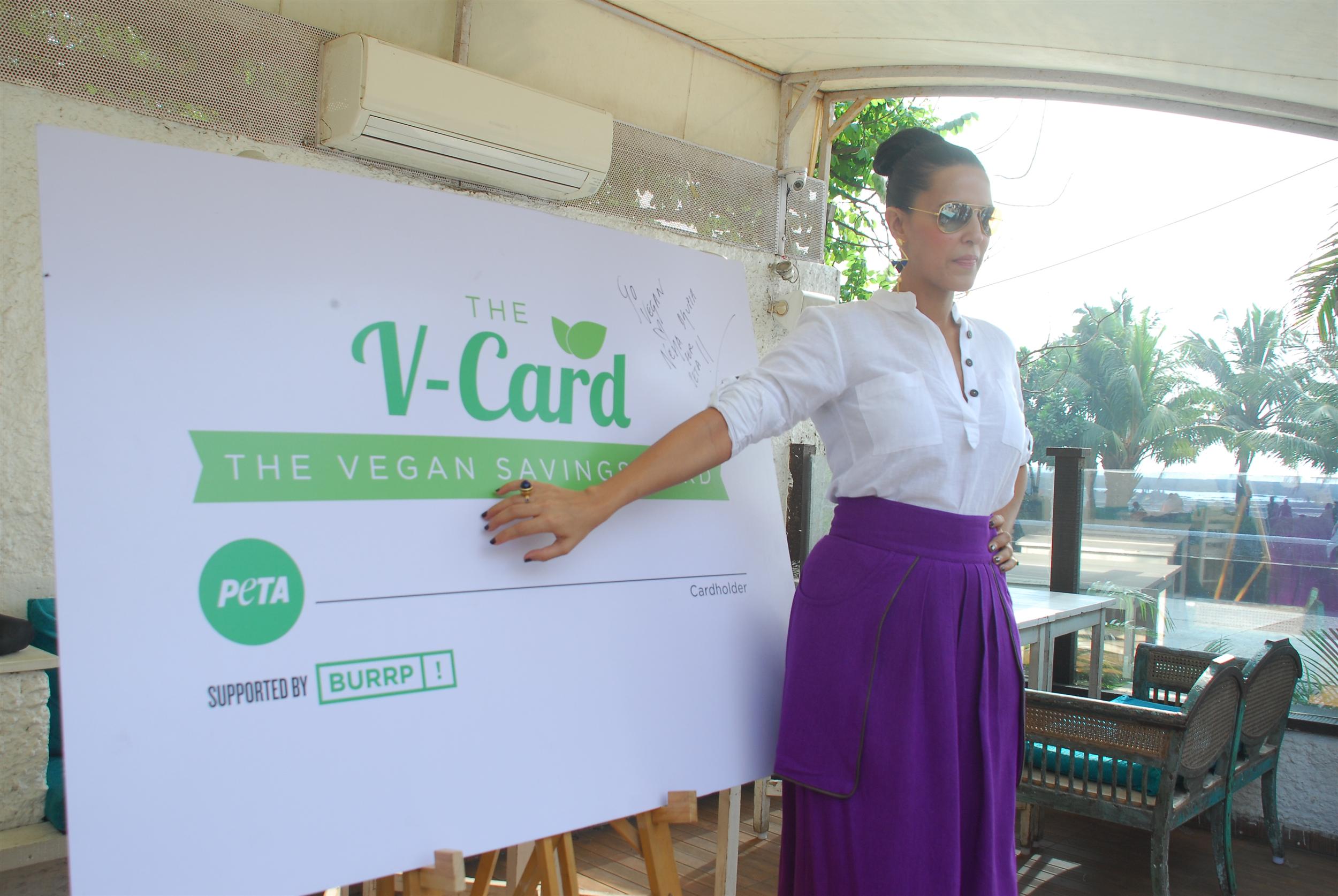 Neha Dhupia Launch PETA V Card Stills