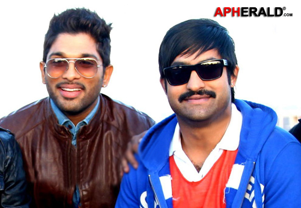 NTR and Allu Arjun Spain Photos