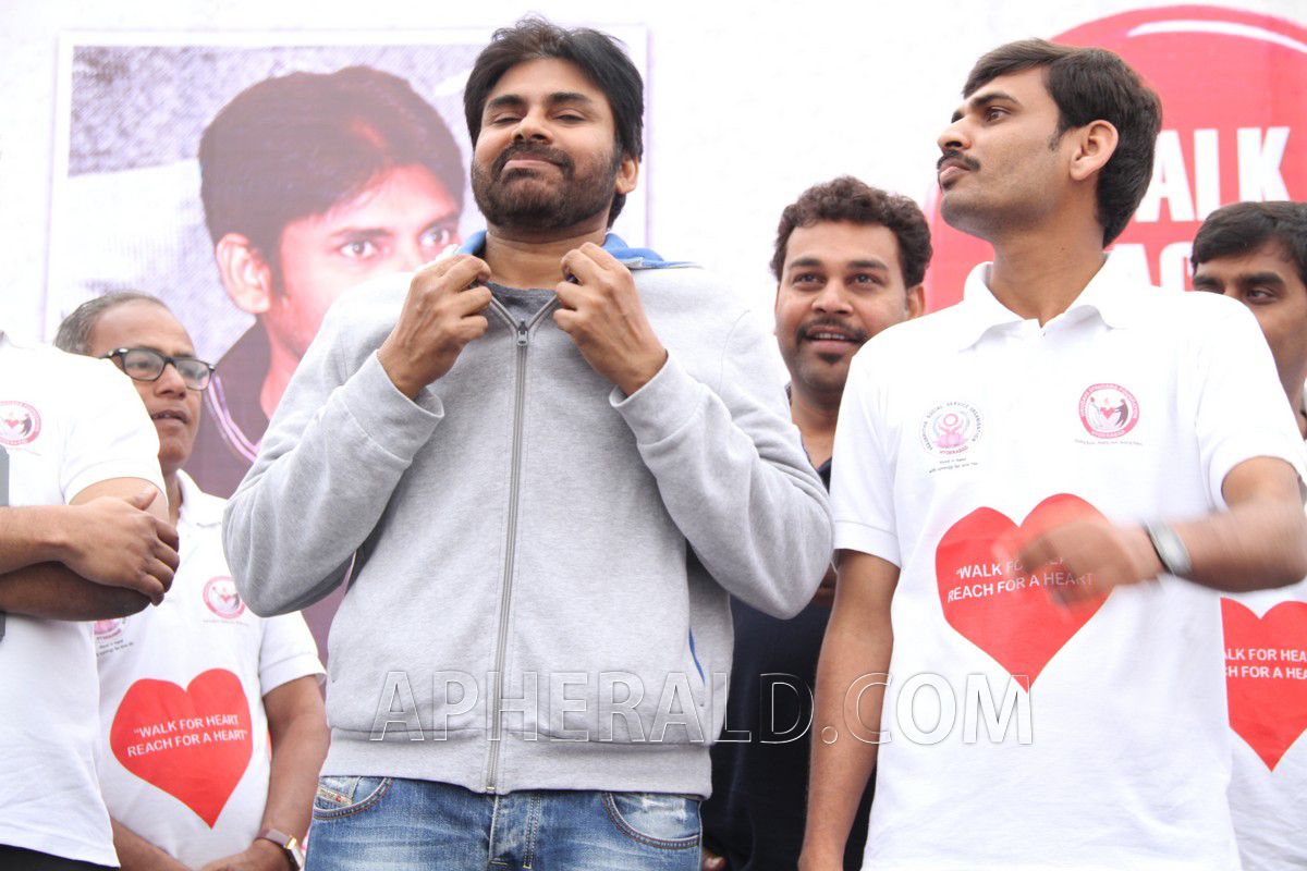 Pawan Kalyan at Walk for Heart Reach for Heart Event