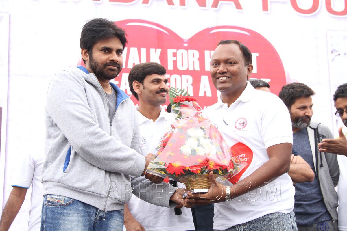 Pawan Kalyan at Walk for Heart Reach for Heart Event