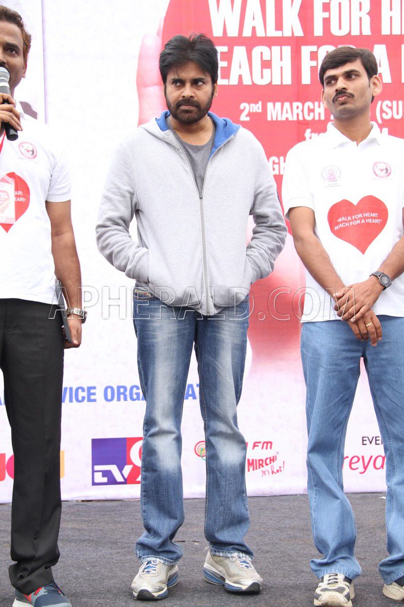 Pawan Kalyan at Walk for Heart Reach for Heart Event