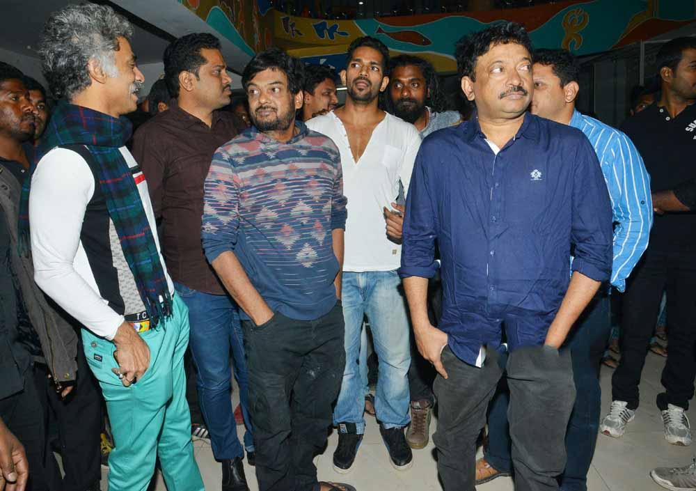 Puri  Rajamouli And RGV At Temper Benefit Show