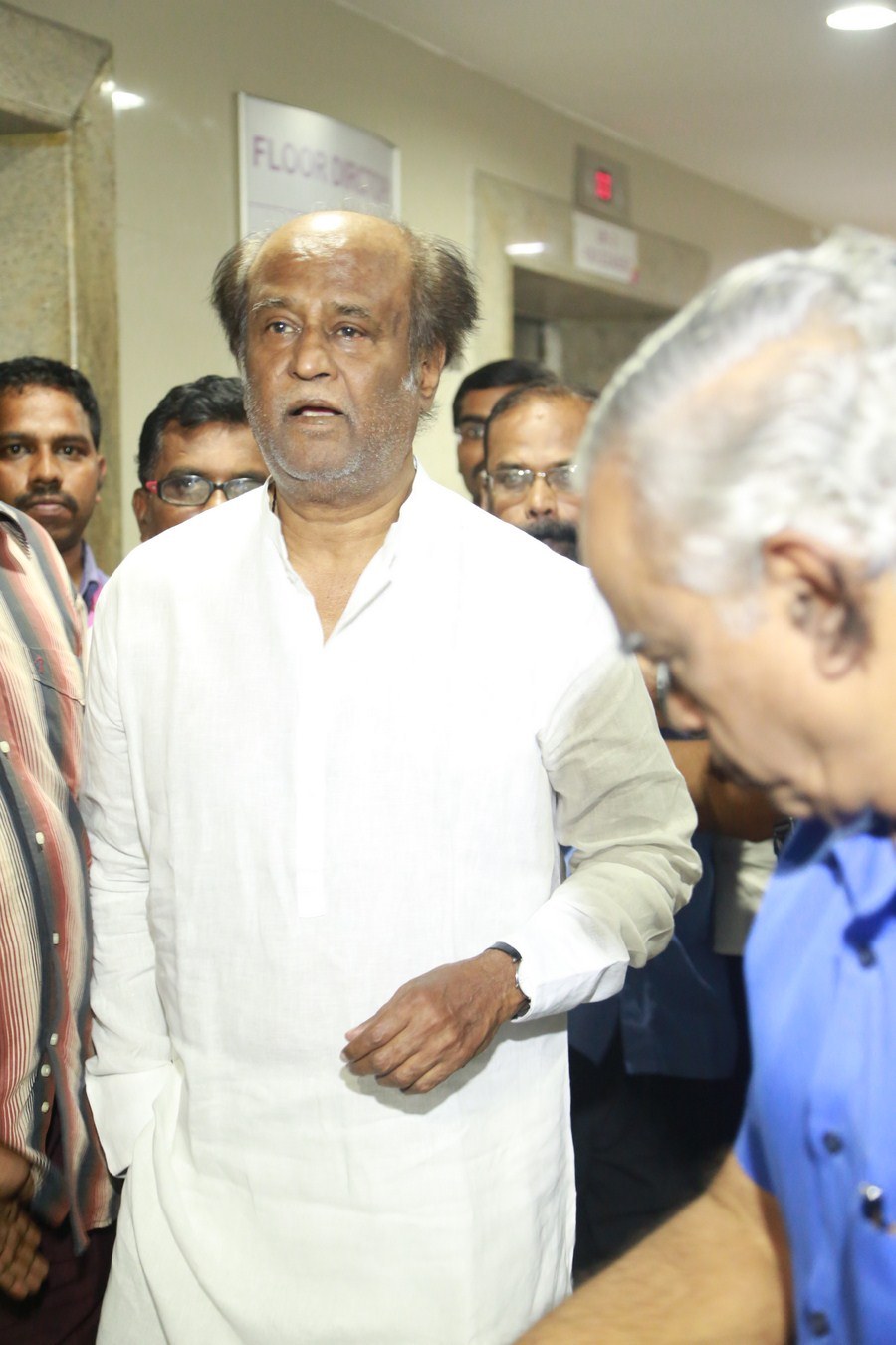 Rajinikanth Visits K Balachander At Kauvery Hospital