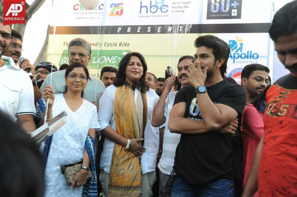 Rama Charan at Eco Friendly Cycle Ride Event