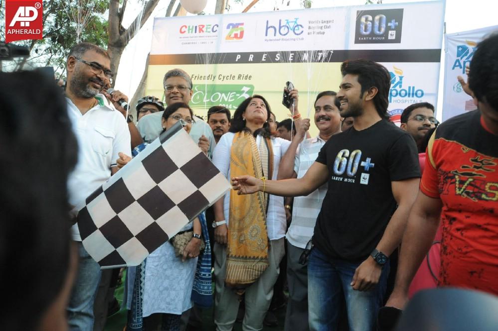 Rama Charan at Eco Friendly Cycle Ride Event