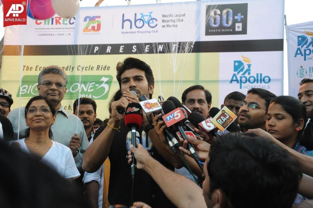 Rama Charan at Eco Friendly Cycle Ride Event